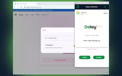 Dekey  from Chrome web store to be run with OffiDocs Chromium online