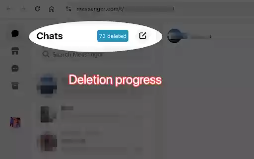 Delete All Messenger Messages Facebook compatible  from Chrome web store to be run with OffiDocs Chromium online