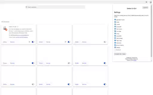 Delete On Exit from Chrome web store to be run with OffiDocs Chromium online Delete On Exit from Chrome web store to be run with OffiDocs Chromium online