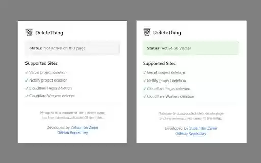 DeleteThing  from Chrome web store to be run with OffiDocs Chromium online
