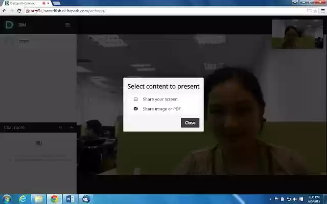 Deltapath Screensharing  from Chrome web store to be run with OffiDocs Chromium online