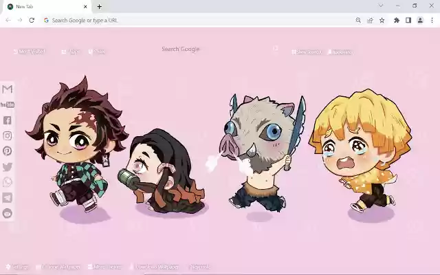 Шпалери Demon Slayer Chibi з веб-магазину Chrome, які можна запускати за допомогою OffiDocs Chromium онлайн