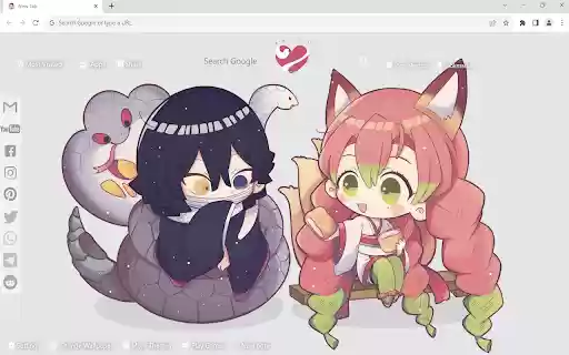 Demon Slayer Chibi Wallpaper New Tab  from Chrome web store to be run with OffiDocs Chromium online