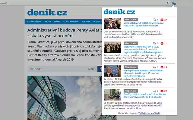 Deník.cz from Chrome web store to be run with OffiDocs Chromium online Deník.cz from Chrome web store to be run with OffiDocs Chromium online