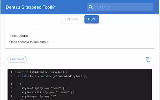 Dentsu Sitespeed Toolkit  from Chrome web store to be run with OffiDocs Chromium online