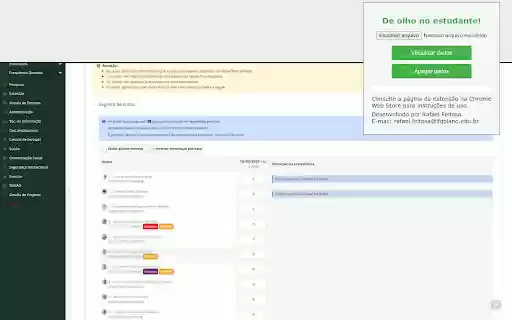 De olho no estudante!  from Chrome web store to be run with OffiDocs Chromium online