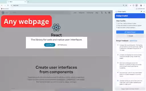 Design Copilot  from Chrome web store to be run with OffiDocs Chromium online