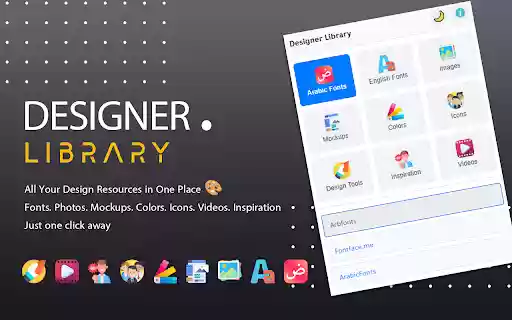 Designer Library  from Chrome web store to be run with OffiDocs Chromium online