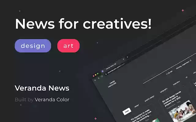 Design News Tab by Veranda  from Chrome web store to be run with OffiDocs Chromium online