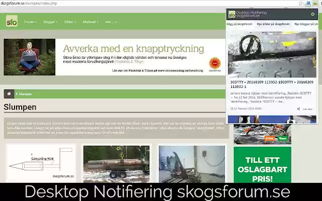 Desktop nyheter från skogsforum.se  from Chrome web store to be run with OffiDocs Chromium online