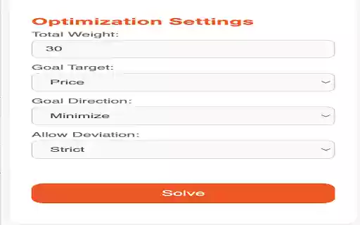 Dessert Solver  from Chrome web store to be run with OffiDocs Chromium online