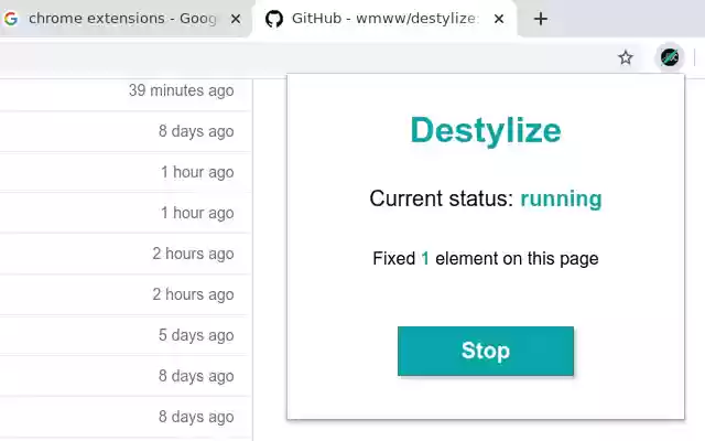 Destylize  from Chrome web store to be run with OffiDocs Chromium online
