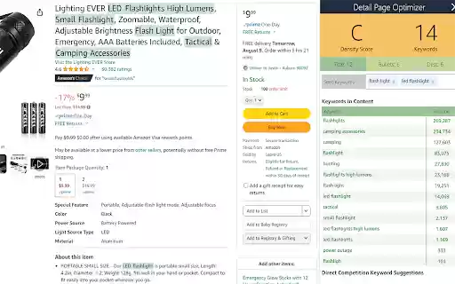 Detail Page Optimizer  from Chrome web store to be run with OffiDocs Chromium online