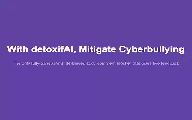 detoxifAI Toxic Comment Blocker  from Chrome web store to be run with OffiDocs Chromium online