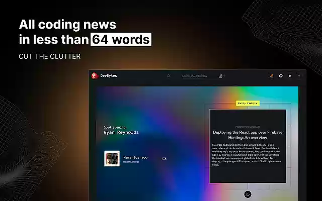 DevBytes  from Chrome web store to be run with OffiDocs Chromium online