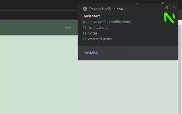 Deviant Notify from Chrome web store to be run with OffiDocs Chromium online Deviant Notify from Chrome web store to be run with OffiDocs Chromium online