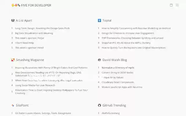 Dev Reads  from Chrome web store to be run with OffiDocs Chromium online