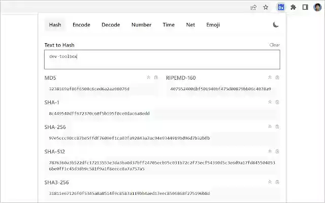 Dev Toolbox  from Chrome web store to be run with OffiDocs Chromium online