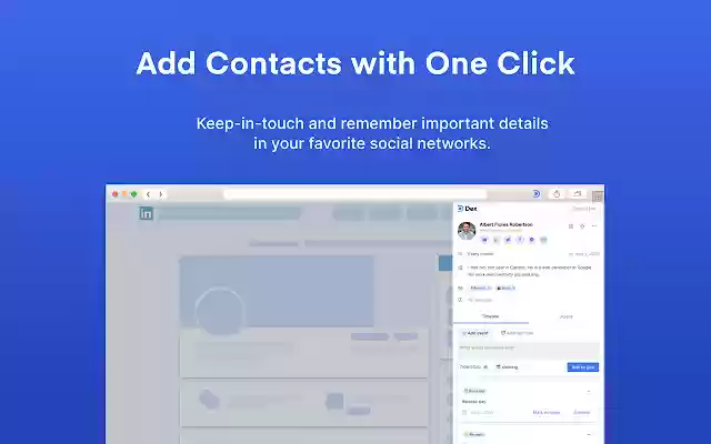 Chrome 웹 스토어의 Dex for Chrome Personal CRM 및 Rolodex가 OffiDocs Chromium 온라인에서 실행됩니다.