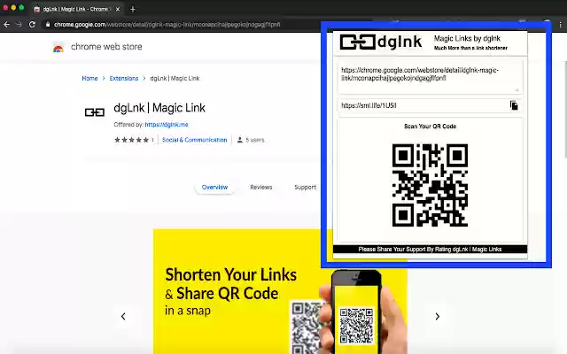 dgLnk | Magic Link  from Chrome web store to be run with OffiDocs Chromium online