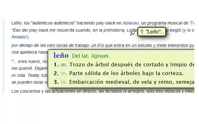 Diccionario RAE en bocadillo  from Chrome web store to be run with OffiDocs Chromium online