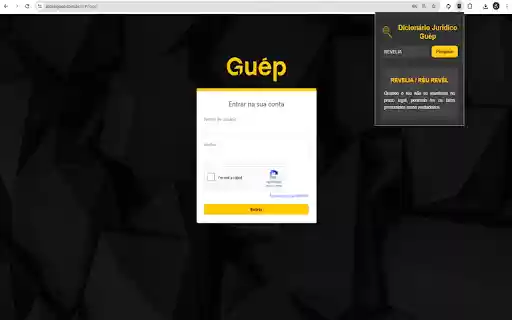 Dicionário Jurídico Guép  from Chrome web store to be run with OffiDocs Chromium online