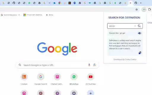 Dictionary Extension CG  from Chrome web store to be run with OffiDocs Chromium online