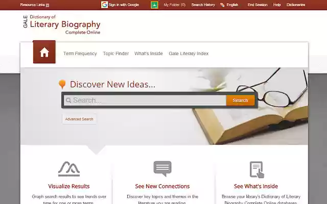 Dictionary of Literary Biography Online  from Chrome web store to be run with OffiDocs Chromium online