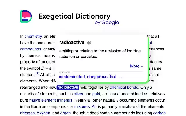 Dictionary Synonyms, Definition, Translator  from Chrome web store to be run with OffiDocs Chromium online