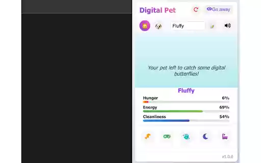 Digital Pet  from Chrome web store to be run with OffiDocs Chromium online
