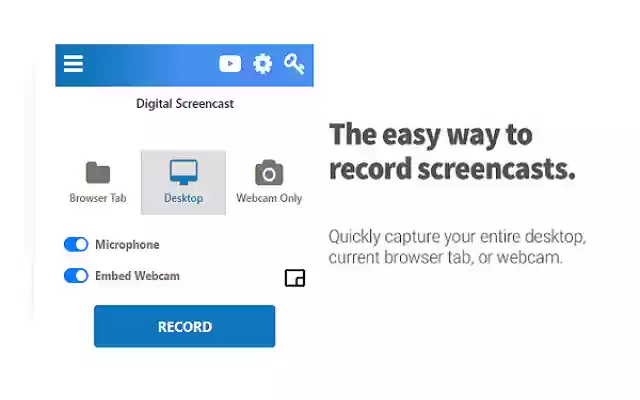 Digital Screencast  from Chrome web store to be run with OffiDocs Chromium online