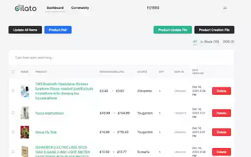 Dilato  from Chrome web store to be run with OffiDocs Chromium online