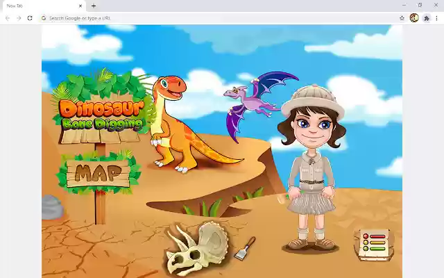 Dinosaur Bone Digging Game  from Chrome web store to be run with OffiDocs Chromium online