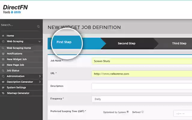 DirectFN web scraping tools  from Chrome web store to be run with OffiDocs Chromium online