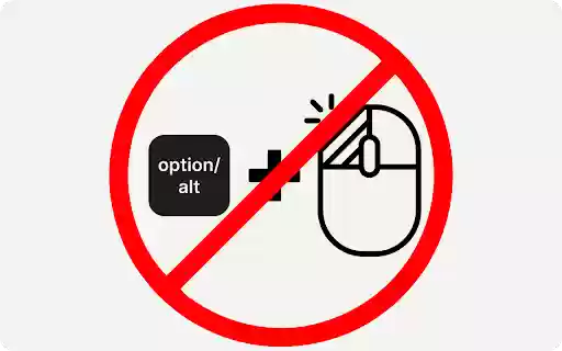 Disable alt/option + Click shortcut  from Chrome web store to be run with OffiDocs Chromium online