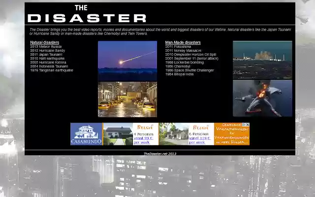 Disasters  from Chrome web store to be run with OffiDocs Chromium online