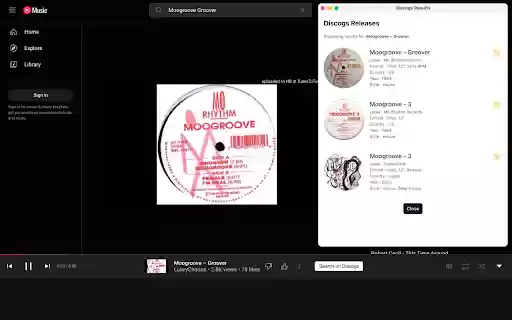 Discogs Search for YouTube Music – WaxTheFuck  from Chrome web store to be run with OffiDocs Chromium online