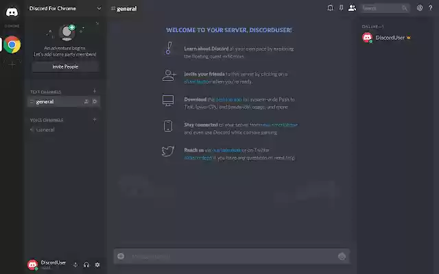 Discord+  from Chrome web store to be run with OffiDocs Chromium online