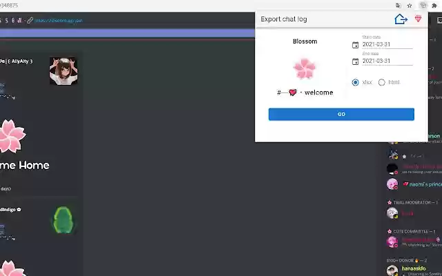 Discord Chat Exporter Chrome ウェブストアから Discord チャットを保存して、OffiDocs Chromium オンラインで実行できるようにします