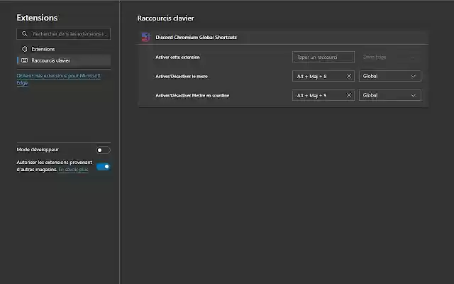 Discord Chromium Global Shortcuts  from Chrome web store to be run with OffiDocs Chromium online