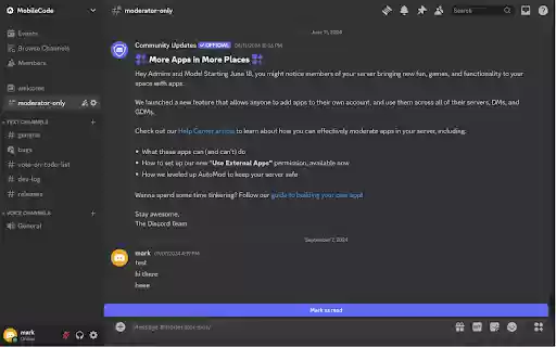 Discord Mark Channel as Read Manually  from Chrome web store to be run with OffiDocs Chromium online