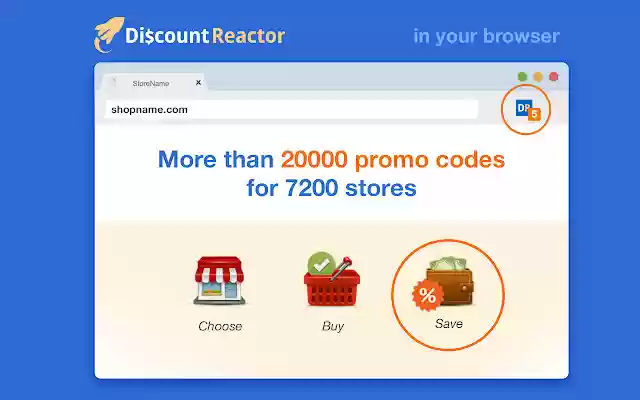 DiscountReactor  from Chrome web store to be run with OffiDocs Chromium online