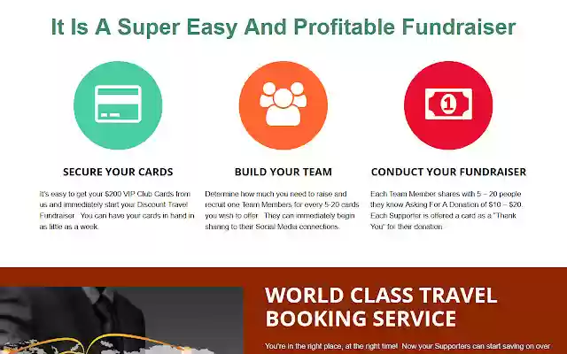 Discount Travel Fundraiser  from Chrome web store to be run with OffiDocs Chromium online