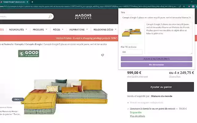 Dis merci outil plus liste  from Chrome web store to be run with OffiDocs Chromium online