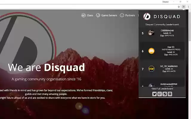Disquad Community Leaderboard from Chrome web store to be run with OffiDocs Chromium online Disquad Community Leaderboard from Chrome web store to be run with OffiDocs Chromium online