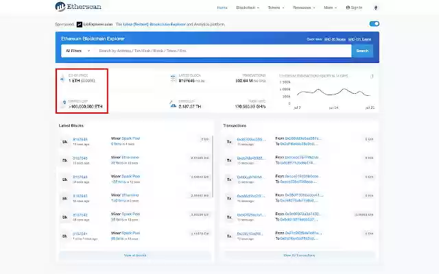 Distraction Free Etherscan  from Chrome web store to be run with OffiDocs Chromium online