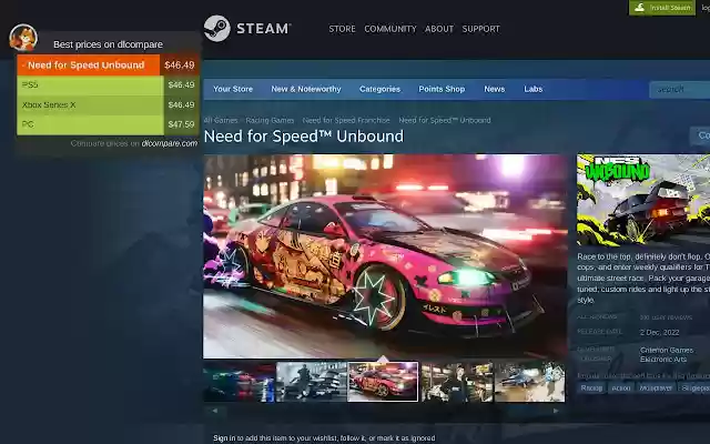 dLcompare The gamers price comparison tool  from Chrome web store to be run with OffiDocs Chromium online