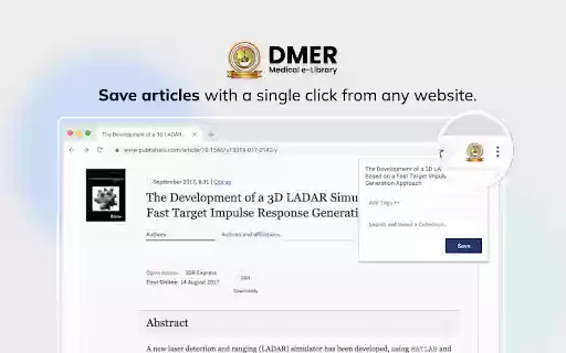DMER Medical e Library  from Chrome web store to be run with OffiDocs Chromium online