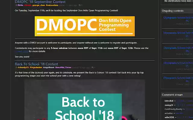DMOJ Dark Theme from Chrome web store to be run with OffiDocs Chromium online DMOJ Dark Theme from Chrome web store to be run with OffiDocs Chromium online