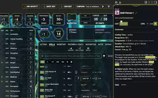 DND spicy keywords  from Chrome web store to be run with OffiDocs Chromium online